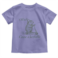 Off To Cause A Kerfuffle Toddler T Shirt Funny Groundhog Scooter Chaos - Wonder Print Shop