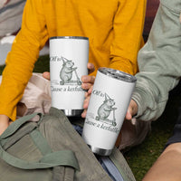 Off To Cause A Kerfuffle Tumbler Cup Funny Groundhog Scooter Chaos - Wonder Print Shop