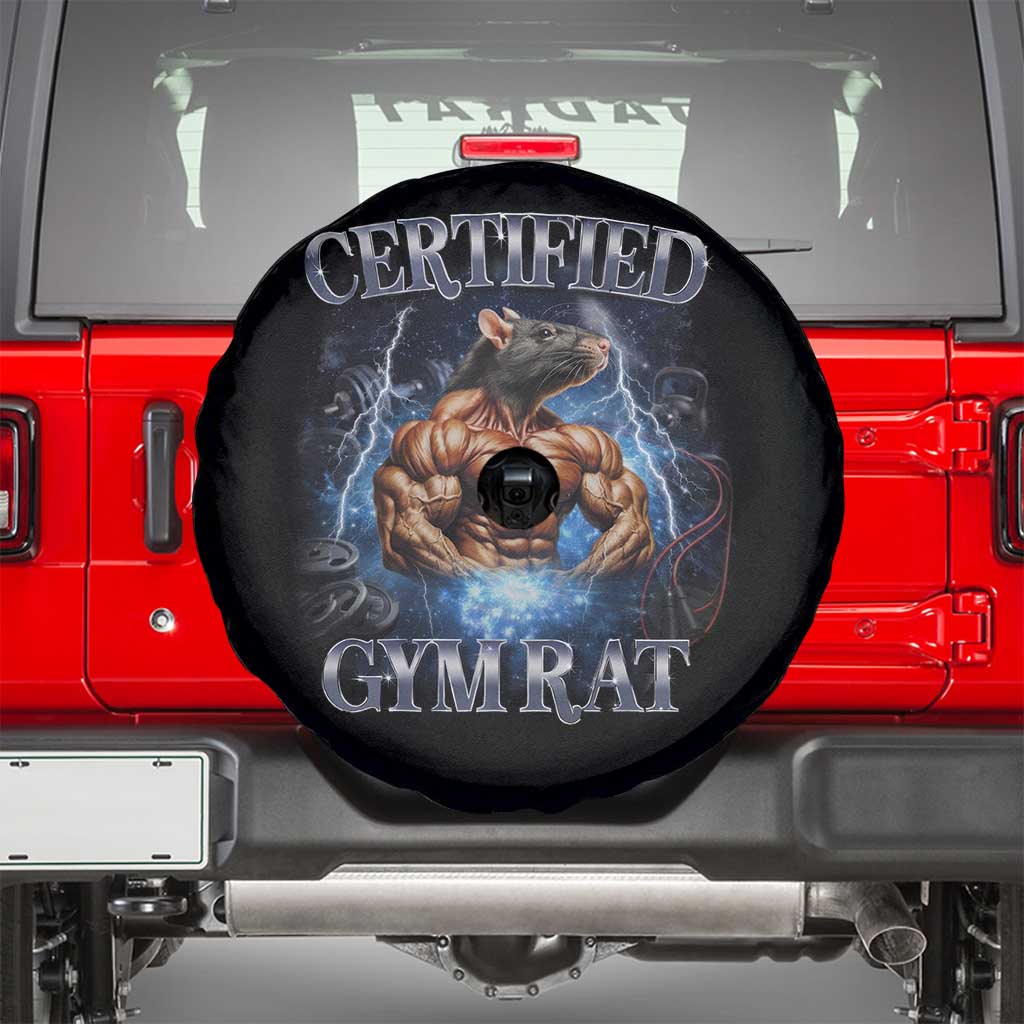 Funny Certified Gym Rat Spare Tire Cover Fitness Bodybuilding Gym Lovers Meme - Wonder Print Shop