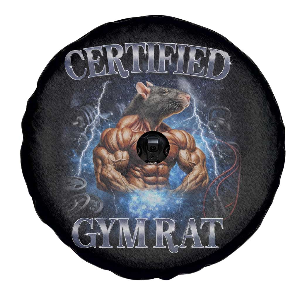 Funny Certified Gym Rat Spare Tire Cover Fitness Bodybuilding Gym Lovers Meme - Wonder Print Shop