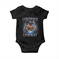 Funny Certified Gym Rat Baby Onesie Fitness Bodybuilding Gym Lovers Meme - Wonder Print Shop