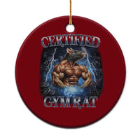 Funny Certified Gym Rat Ceramic Ornament Fitness Bodybuilding Gym Lovers Meme - Wonder Print Shop