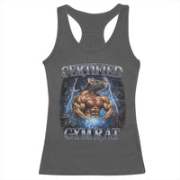 Funny Certified Gym Rat Racerback Tank Top Fitness Bodybuilding Gym Lovers Meme - Wonder Print Shop