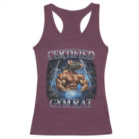 Funny Certified Gym Rat Racerback Tank Top Fitness Bodybuilding Gym Lovers Meme - Wonder Print Shop