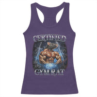 Funny Certified Gym Rat Racerback Tank Top Fitness Bodybuilding Gym Lovers Meme - Wonder Print Shop