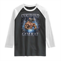 Funny Certified Gym Rat Raglan Shirt Fitness Bodybuilding Gym Lovers Meme - Wonder Print Shop