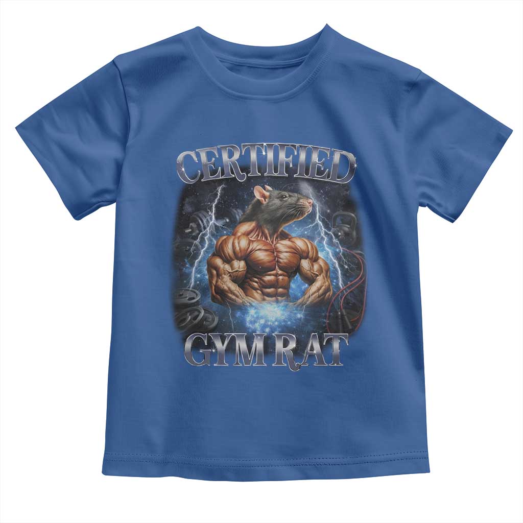 Funny Certified Gym Rat Toddler T Shirt Fitness Bodybuilding Gym Lovers Meme - Wonder Print Shop