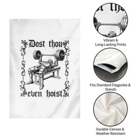 Funny Gym Meme Dost Thou Even Hoist Garden Flag Medieval Knight Weight Lifting Workout - Wonder Print Shop