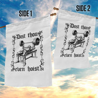 Funny Gym Meme Dost Thou Even Hoist Garden Flag Medieval Knight Weight Lifting Workout - Wonder Print Shop