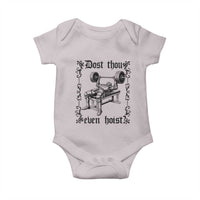 Funny Gym Meme Dost Thou Even Hoist Baby Onesie Medieval Knight Weight Lifting Workout - Wonder Print Shop