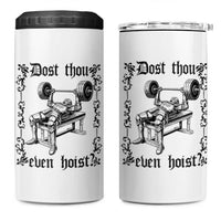 Funny Gym Meme Dost Thou Even Hoist 4 in 1 Can Cooler Tumbler Medieval Knight Weight Lifting Workout - Wonder Print Shop