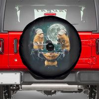 Funny Three Hamster Deadlift Gym Rat Moon Training Weightlifting Meme Spare Tire Cover - Wonder Print Shop