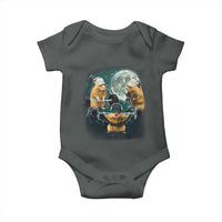 Funny Three Hamster Deadlift Gym Rat Moon Training Weightlifting Meme Baby Onesie - Wonder Print Shop