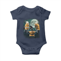 Funny Three Hamster Deadlift Gym Rat Moon Training Weightlifting Meme Baby Onesie - Wonder Print Shop