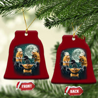 Funny Three Hamster Deadlift Gym Rat Moon Training Weightlifting Meme Ceramic Ornament - Wonder Print Shop
