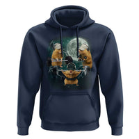 Funny Three Hamster Deadlift Gym Rat Moon Training Weightlifting Meme Hoodie - Wonder Print Shop