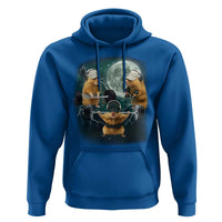Funny Three Hamster Deadlift Gym Rat Moon Training Weightlifting Meme Hoodie - Wonder Print Shop