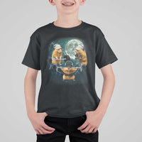 Funny Three Hamster Deadlift Gym Rat Moon Training Weightlifting Meme T Shirt For Kid - Wonder Print Shop