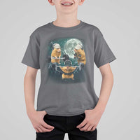 Funny Three Hamster Deadlift Gym Rat Moon Training Weightlifting Meme T Shirt For Kid - Wonder Print Shop