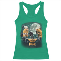 Funny Three Hamster Deadlift Gym Rat Moon Training Weightlifting Meme Racerback Tank Top - Wonder Print Shop