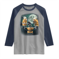 Funny Three Hamster Deadlift Gym Rat Moon Training Weightlifting Meme Raglan Shirt - Wonder Print Shop