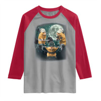 Funny Three Hamster Deadlift Gym Rat Moon Training Weightlifting Meme Raglan Shirt - Wonder Print Shop