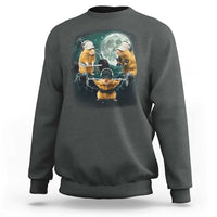 Funny Three Hamster Deadlift Gym Rat Moon Training Weightlifting Meme Sweatshirt - Wonder Print Shop