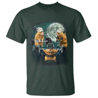 Funny Three Hamster Deadlift Gym Rat Moon Training Weightlifting Meme T Shirt - Wonder Print Shop