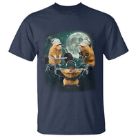 Funny Three Hamster Deadlift Gym Rat Moon Training Weightlifting Meme T Shirt - Wonder Print Shop