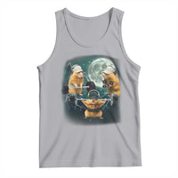 Funny Three Hamster Deadlift Gym Rat Moon Training Weightlifting Meme Tank Top - Wonder Print Shop