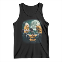 Funny Three Hamster Deadlift Gym Rat Moon Training Weightlifting Meme Tank Top - Wonder Print Shop
