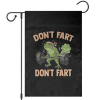 Gym Frog Garden Flag Dont Fart Workout Weights Squat Humor - Wonder Print Shop