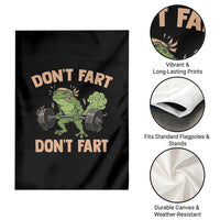 Gym Frog Garden Flag Dont Fart Workout Weights Squat Humor - Wonder Print Shop