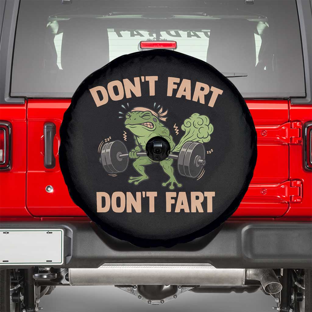 Gym Frog Spare Tire Cover Dont Fart Workout Weights Squat Humor - Wonder Print Shop