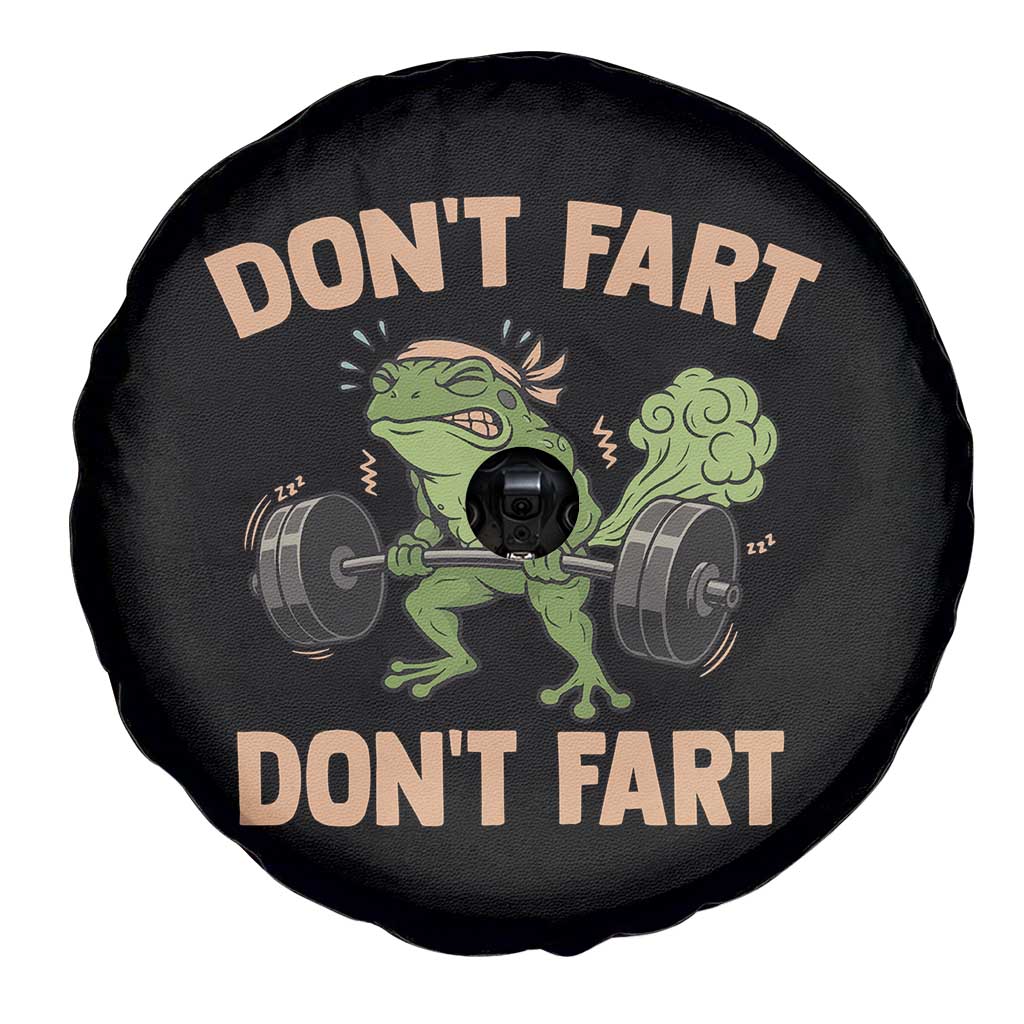 Gym Frog Spare Tire Cover Dont Fart Workout Weights Squat Humor - Wonder Print Shop