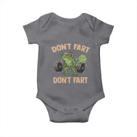 Gym Frog Baby Onesie Dont Fart Workout Weights Squat Humor - Wonder Print Shop