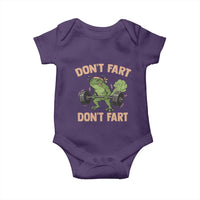 Gym Frog Baby Onesie Dont Fart Workout Weights Squat Humor - Wonder Print Shop