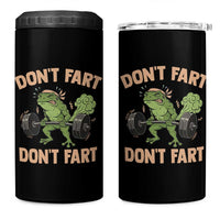 Gym Frog 4 in 1 Can Cooler Tumbler Dont Fart Workout Weights Squat Humor - Wonder Print Shop