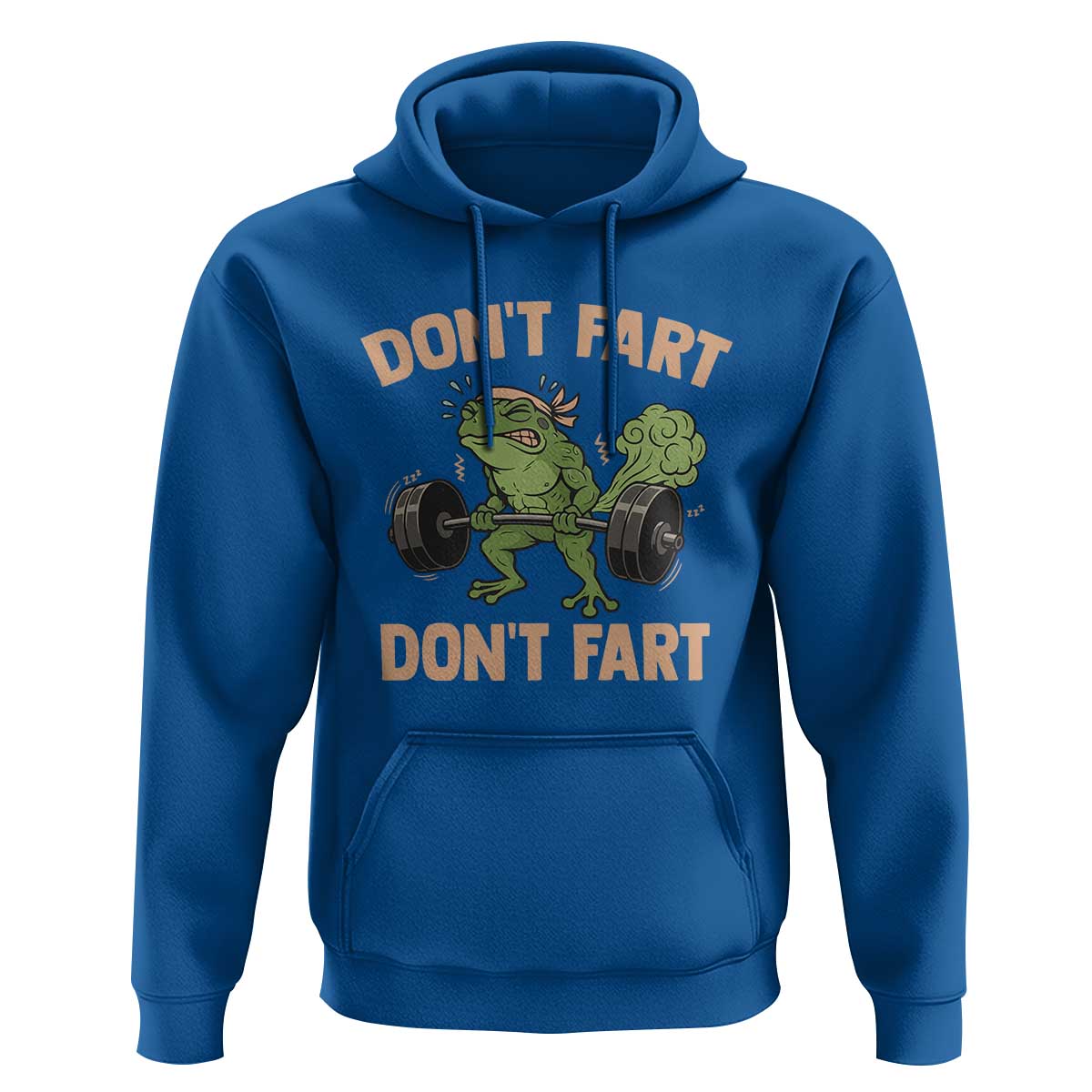 Gym Frog Hoodie Dont Fart Workout Weights Squat Humor - Wonder Print Shop