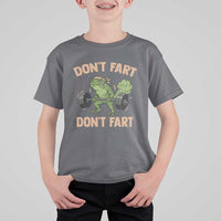Gym Frog T Shirt For Kid Dont Fart Workout Weights Squat Humor - Wonder Print Shop