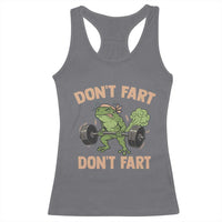 Gym Frog Racerback Tank Top Dont Fart Workout Weights Squat Humor - Wonder Print Shop