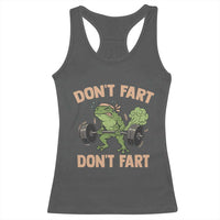 Gym Frog Racerback Tank Top Dont Fart Workout Weights Squat Humor - Wonder Print Shop