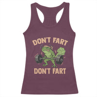 Gym Frog Racerback Tank Top Dont Fart Workout Weights Squat Humor - Wonder Print Shop