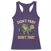 Gym Frog Racerback Tank Top Dont Fart Workout Weights Squat Humor - Wonder Print Shop