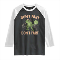 Gym Frog Raglan Shirt Dont Fart Workout Weights Squat Humor - Wonder Print Shop