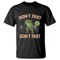 Gym Frog T Shirt Dont Fart Workout Weights Squat Humor - Wonder Print Shop