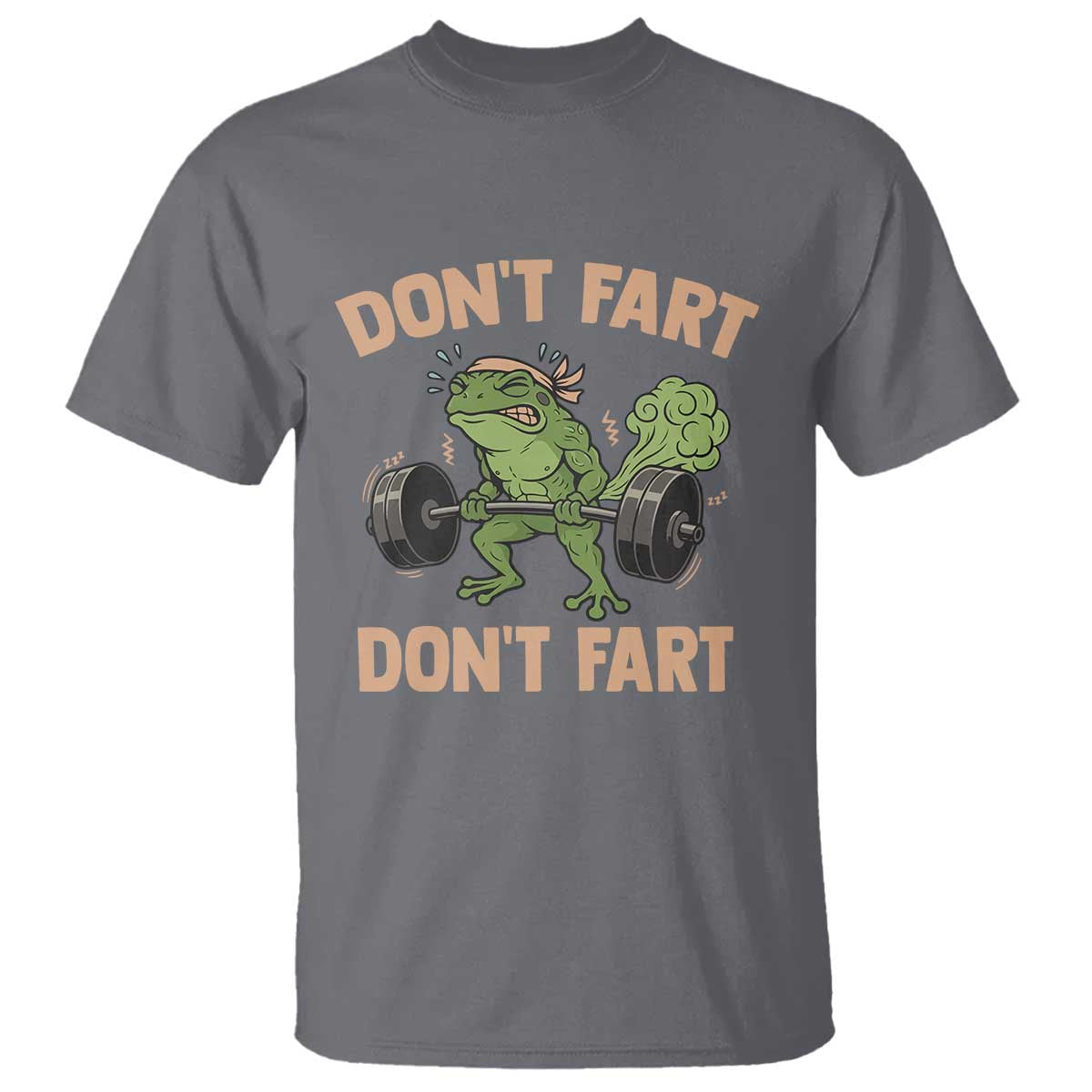 Gym Frog T Shirt Dont Fart Workout Weights Squat Humor - Wonder Print Shop