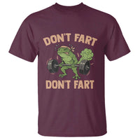 Gym Frog T Shirt Dont Fart Workout Weights Squat Humor - Wonder Print Shop
