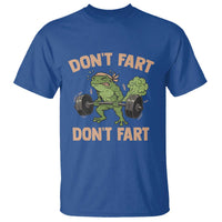 Gym Frog T Shirt Dont Fart Workout Weights Squat Humor - Wonder Print Shop