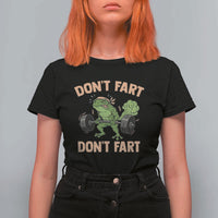 Gym Frog T Shirt For Women Dont Fart Workout Weights Squat Humor - Wonder Print Shop
